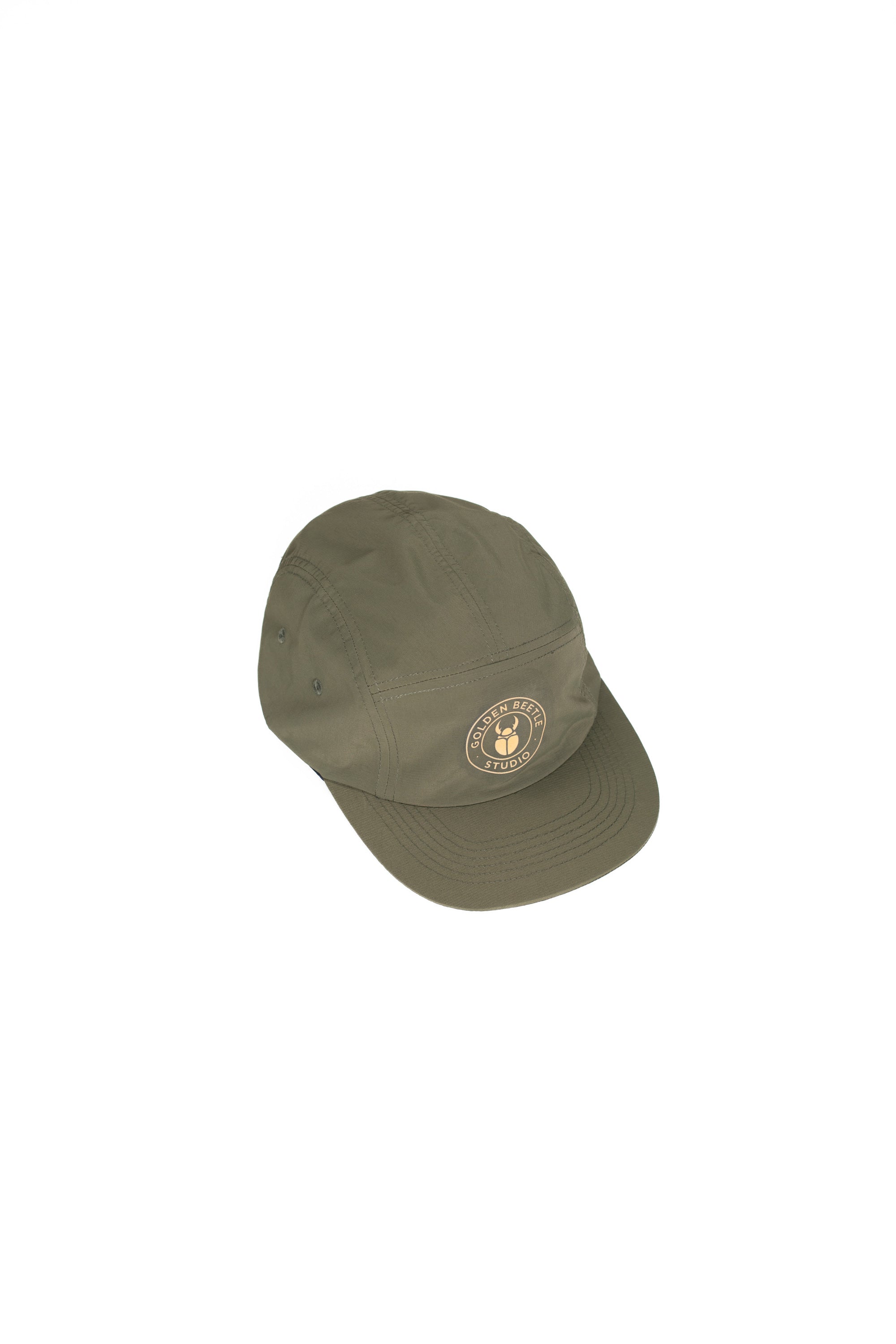 Emblem Nylon Olive Green Panel Cap