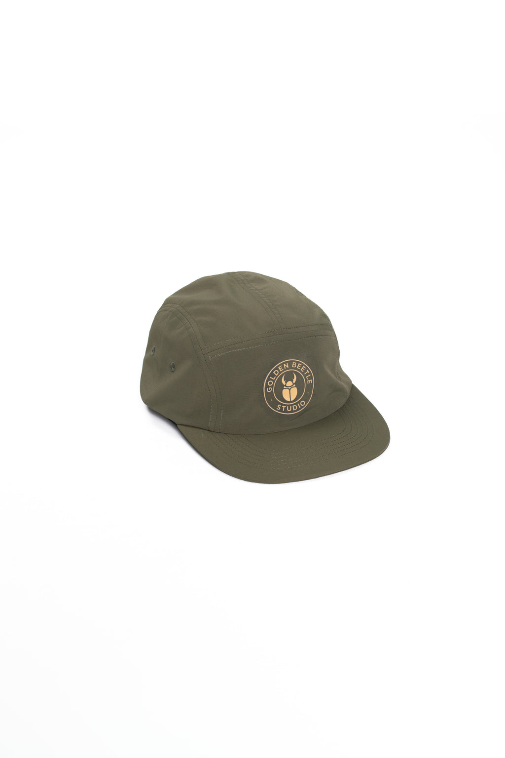 Emblem Nylon Olive Green Panel Cap