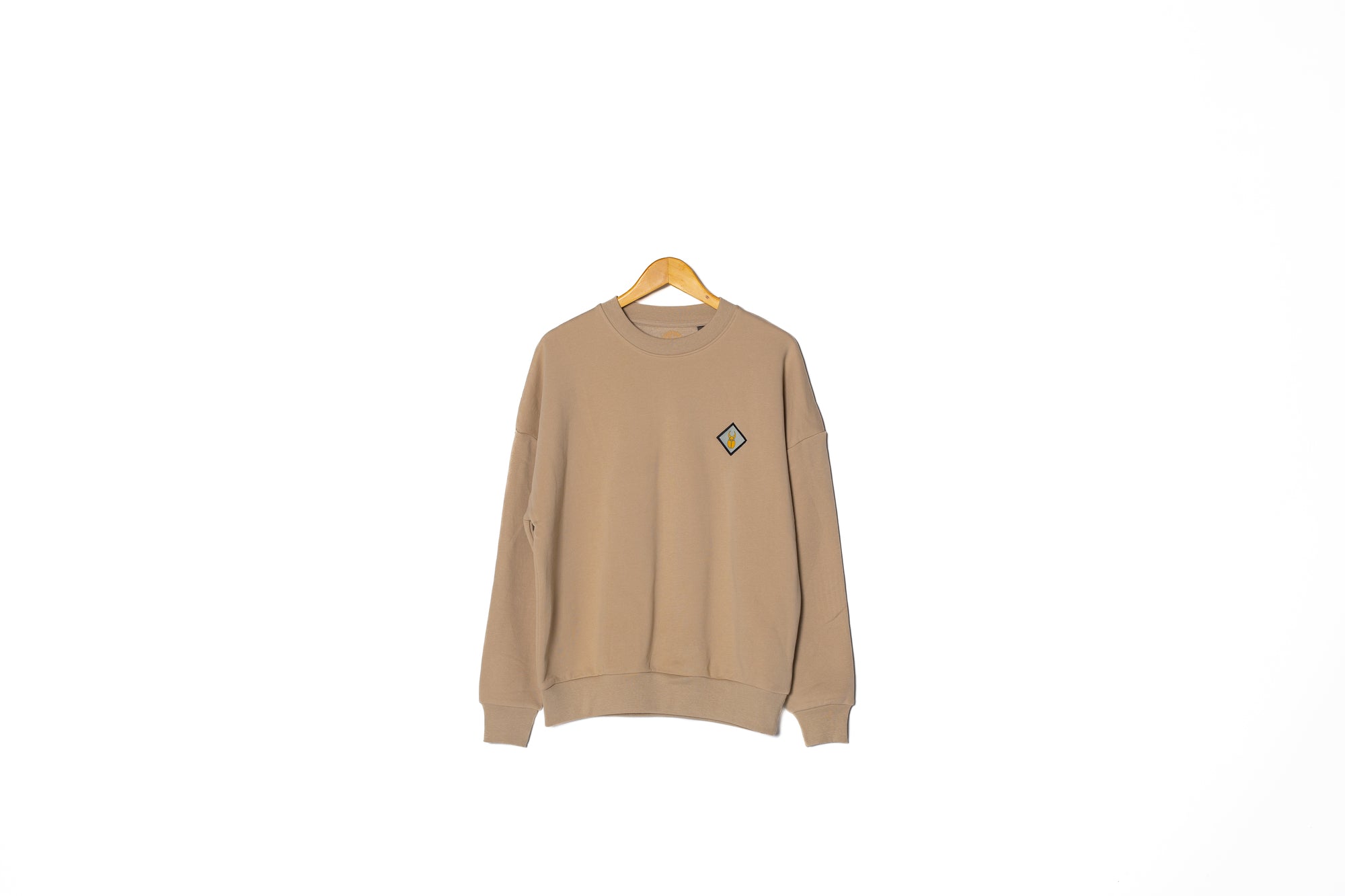 Rhombus Beige Oversize Crewneck
