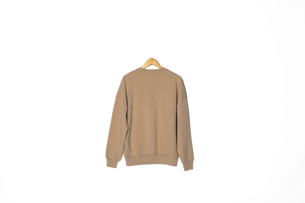 Rhombus Beige Oversize Crewneck