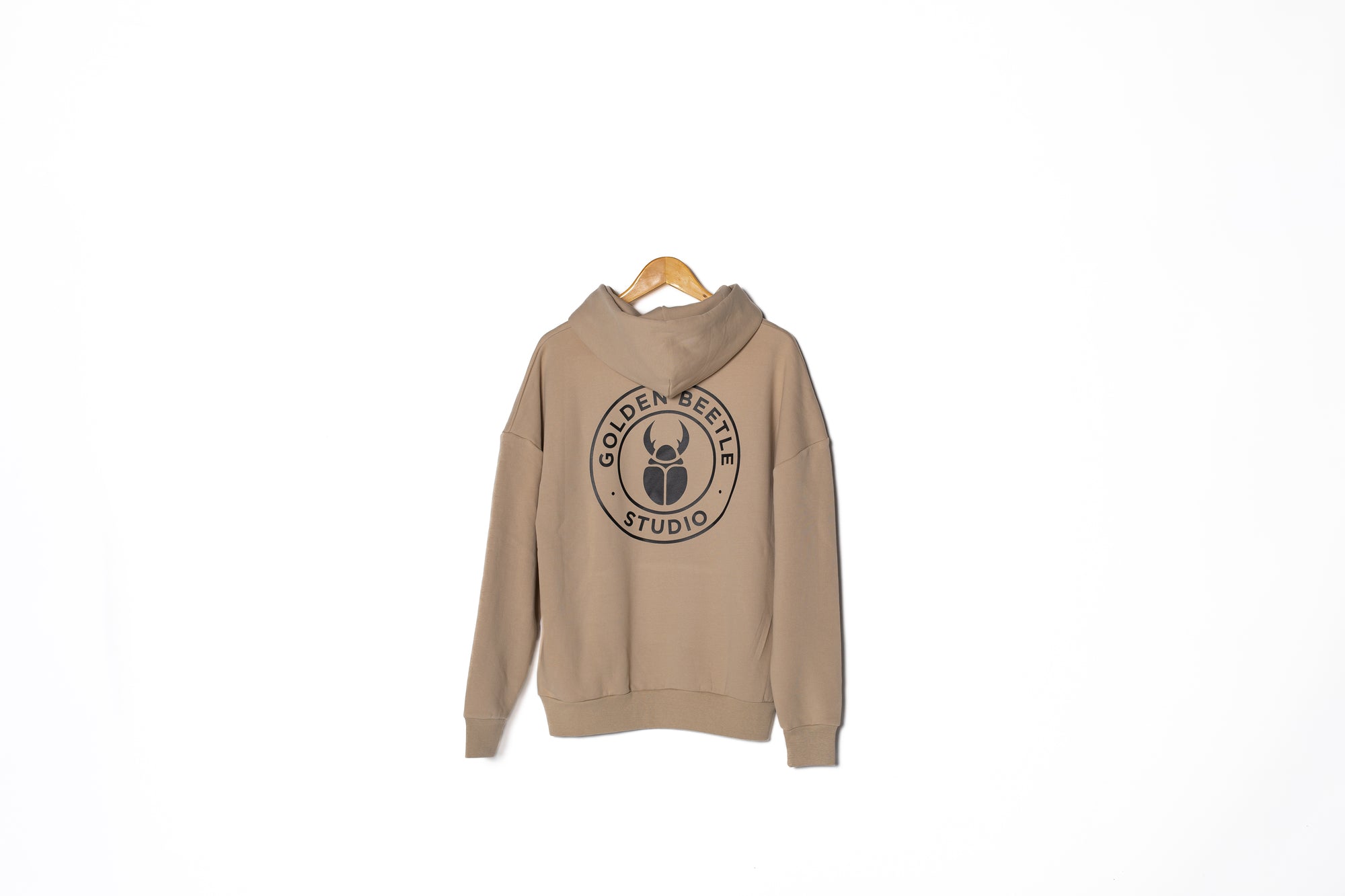 Emblem Beige Hoodie Oversize