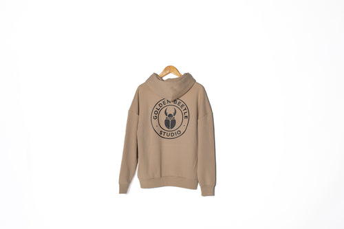 Emblem Beige Hoodie Oversize