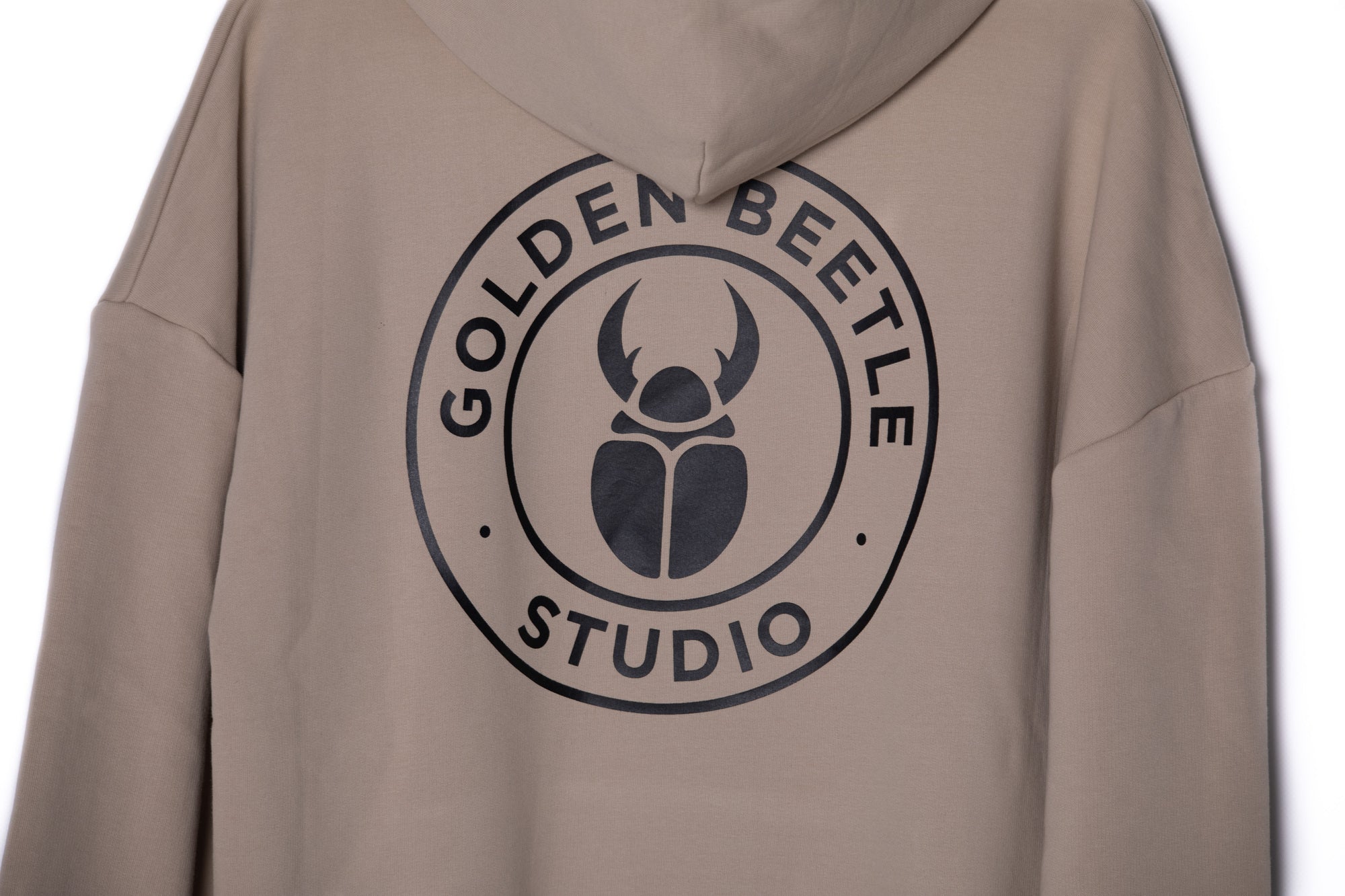 Emblem Beige Hoodie Oversize