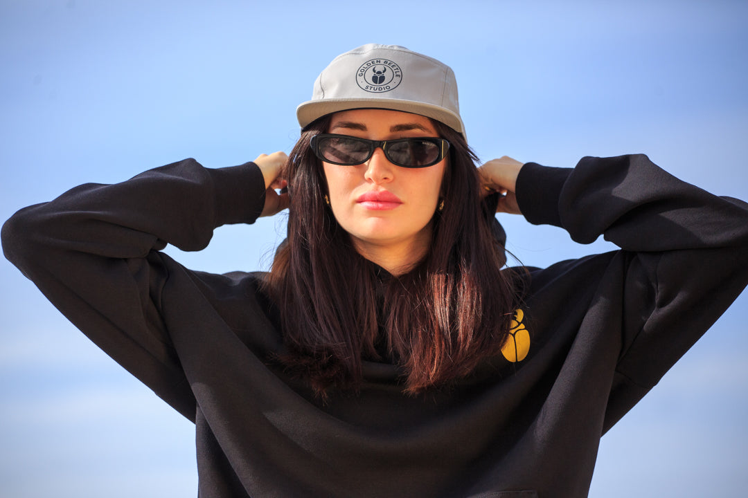 Emblem Nylon Silver Panel Cap